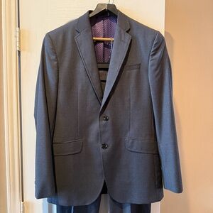 Ted Baker Men's Classic Charcoal Dark Gray Suit Jacket Pants London Endurance